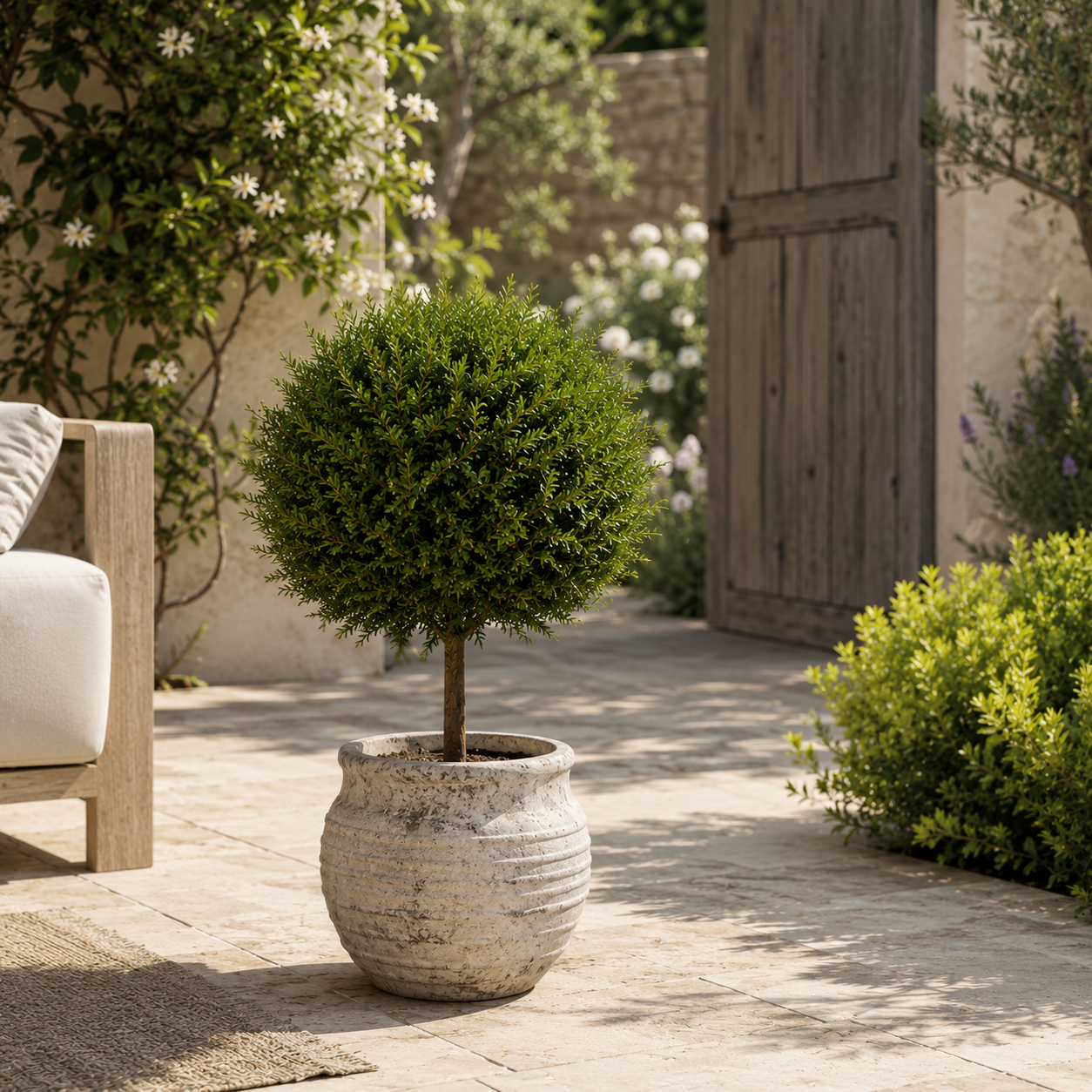 Plante d'extérieur artificielle - Boule de Thuya 80cm
